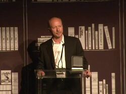 SPEECH: Paul Haggis at the Bulgari Fundraiser Benefitting Save The Children And Artists For Peace & Justice at Beverly Hills CA. (Footage by WireImage Video/GettyImages) Stock Footage