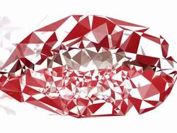 LIPS : modern low poly style (TRANSITION) Stock Footage