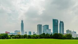 T/L LA ZO Timelapse of Shenzhen skyline / Shenzhen,China Stock Footage