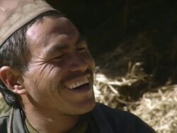 CU Shot of Local villager / Hurikot village, Low Himalayas, Dolpo, Nepal    Stock Footage