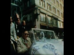SYND 27-3-74 MOTORCADE AND CIVIC CEREMONY FOR SKYLAB CREW IN CHICAGO News Clip