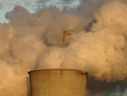 HD Coal Power Plant Emissions (Real Time) Stock Footage