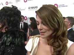 INTERVIEW - Ashley Greene - Elton John AIDS Foundation Presents 22nd Annual Academy Awards Viewing Party Sponsored By Chopard, Neuro Drinks And Wells Fargo Stock Footage
