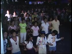 Christmas Eve celebrations at volcano evacuation centre News Clip