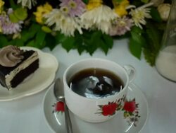 Coffee and Chocolate Cake Stock Footage