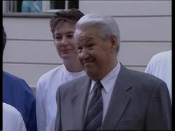Yeltsin leaves heart clinic after planned check up News Clip