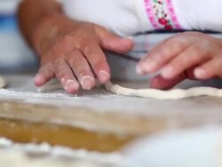 Making home made macaroni Stock Footage