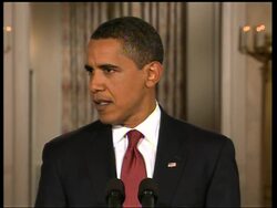 President Obama's first nationally broadcast presser as president News Clip