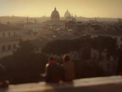 Rome from Capitol Hill at sunset Stock Footage