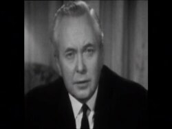 CAN 876 PRIME MINISTER, HAROLD WILSON, GIVES BROADCAST ON RHODESIA News Clip