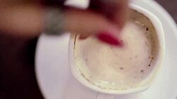 Mixing Coffee - Stock Footage Stock Footage