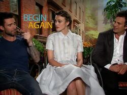 INTERVIEW - Keira Knightley, Adam Levine and Mark Ruffalo - "Begin Again" Press Junket - New York Stock Footage