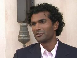 INTERVIEW: Sendhil Ramamurthy on being recognised in India off the back of Heroes at the Sendhil Ramamurthy Interview: 7th Dubai International Film Festival at Dubai .  Stock Footage