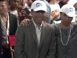 Oscar de la Hoya, Paul Malignaggi, Danny Garcia, Mikey Perez and Danny Jacobs at the Oscar de la Hoya Leads Boxing Clinic for Teenage Boxers of USA Boxing Metro Stock Footage