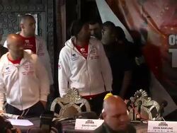 David Haye at David Haye vs Dereck Chisora: Press Conference on July 11, 2012 in London, England (Footage by WireImage Video/Getty Images) Stock Footage