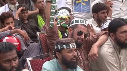 CLEAN : Pakistanis demand integration of Kashmir News Clip