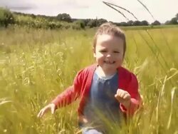 Girl Running Through A Corn Field Stock Footage