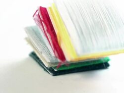 Rainbow of embroidery thread Stock Footage