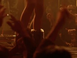 Teenager girl playing guitar in the nightclub, Delhi, India Stock Footage