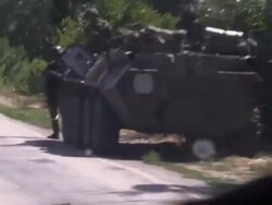 Russian troops and tanks in Eastern Ukraine News Clip