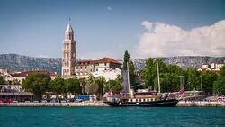 Split Waterfront, Croatia Stock Footage