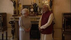 The Queen meeting Narendra Modi News Clip