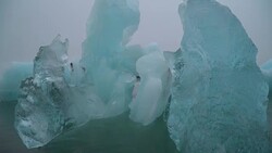 floating Iceberg bits, Svalbard, Norway 2 Stock Footage