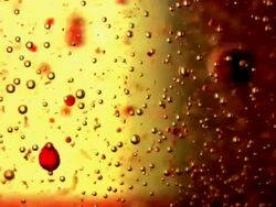 Abstract oil bubbles up and down Stock Footage