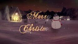 HD: Animated Snowman Wishing Merry Christmas Stock Footage