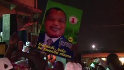 CLEAN : Sassou Nguesso supporters celebrate in Congo News Clip