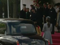 Duke & Duchess Of Cambridge Join The Queen In Welcoming The President of Singapore News Clip