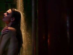 MS Sexy young woman taking bath under shower Stock Footage