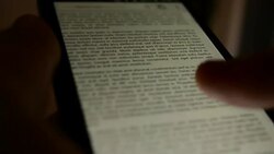 Smartphone scroll text Stock Footage