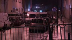 Police Vans Outside The Charlie Hebdo Offices News Clip