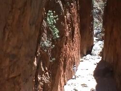 Hiking In The Canyon Stock Footage