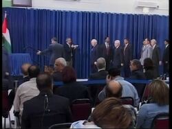 WRAP Cheney arrives in Ramallah, gives presser with Abbas News Clip