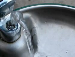 Public Water Fountain Stock Footage