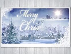 Christmas Greeting Card (from day to night) - Loop Stock Footage