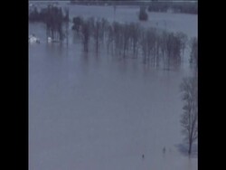 SYND 29 4 73 AERIALS OF FLOODED MISSISSIPPI RIVER News Clip