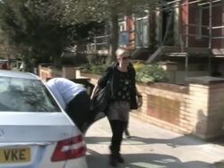 Denise Van Outen and her new daughter, Betsy, out and about in London. at the Celebrity Sightings in London at London England. (Footage by WireImage Video/GettyImages) Stock Footage