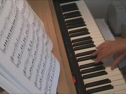 Learning to play piano - during a lesson Stock Footage