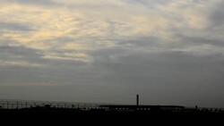HD:Airplane taking off from airport at sunset time Stock Footage