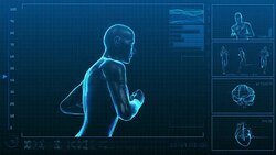 Running Man | Digital Interface | Loopable Stock Footage