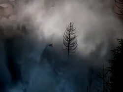 HD Flood Waves Destroying Valley (Loopable) Stock Footage