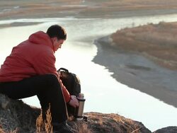 Tea Party on the mountain Stock Footage