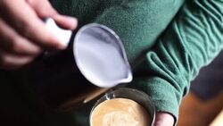 Coffee Latte art Stock Footage