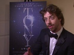 INTERVIEW - Christian Borle on winning his second Tony and his trick for reducing anticipation when they announce the winners at 2015 Tony Awards Winner's Circle at Radio City Music Hall on June 07, 2015 in New York City Stock Footage