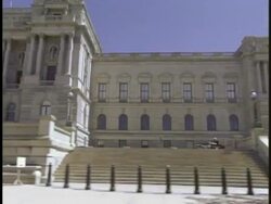 SIDE POV, USA, Washington, D.C., Passing Library of Congress Stock Footage