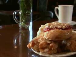 Cafe Pastries Stock Footage