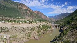 Lillooet, formerly Cayoosh Flat, is a community on the Fraser River in British Columbia, Canada. Stock Footage
